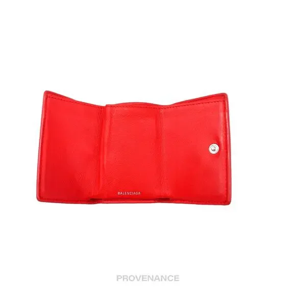 🔴 Balenciaga Papier Mini Wallet - Red Leather - Picture 6 of 10